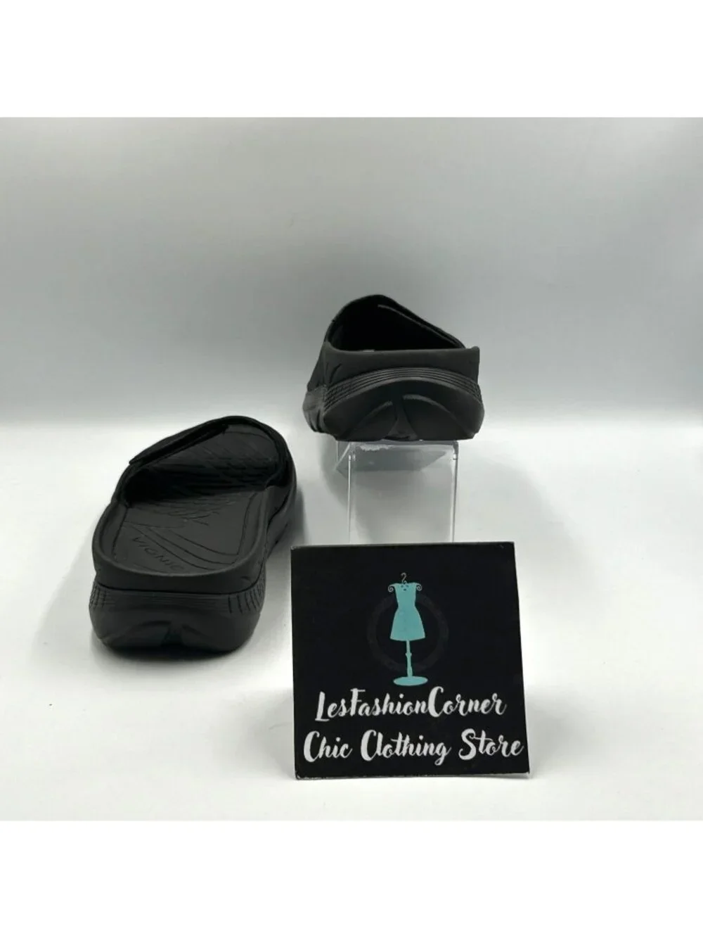 Vionic Men's Black EVA Rejuvenate Adjustable Slide Sandals Size 7.5 Wo's 9 3652